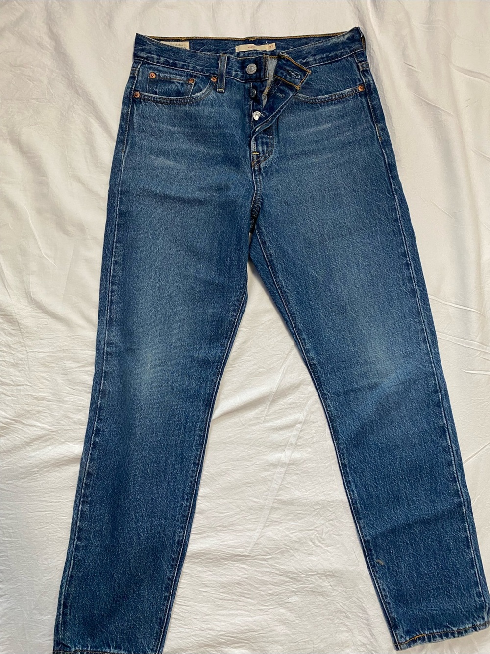 Classic Straight-Leg Blue Jeans